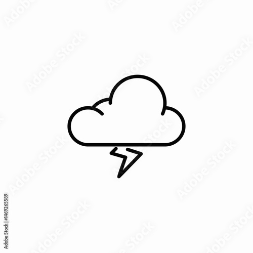 lightning cloud icon sign vector