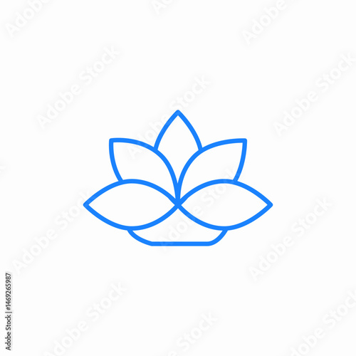 lotus flower icon sign vector
