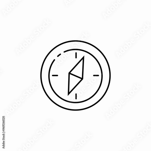 magnetic compass icon sign vector