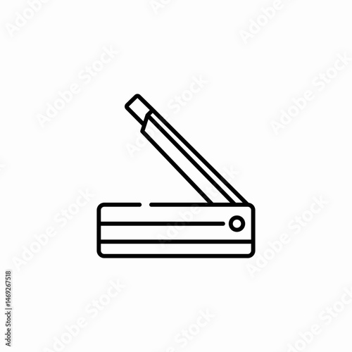 paper cutter icon sign vector