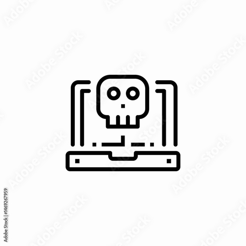 phishing laptop icon sign vector
