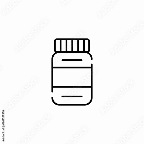 pill container icon sign vector