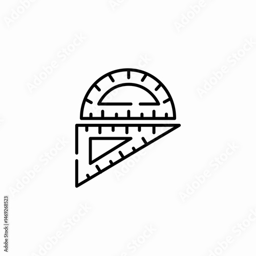 protractor measurement icon sign vector