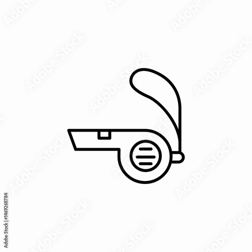 referee whistle icon sign vector