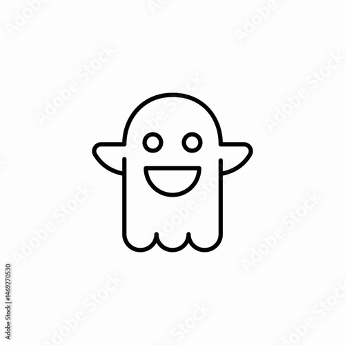 sleepy ghost icon sign vector