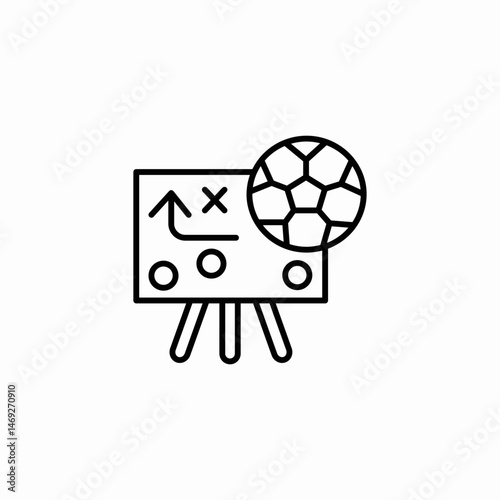 soccer strategy icon sign vector