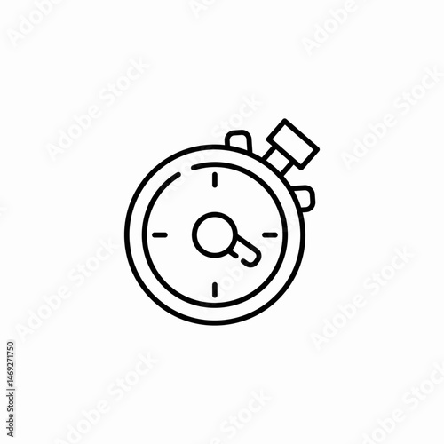stopwatch time icon sign vector
