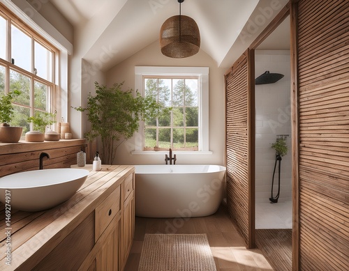 transforming a modern farmhouse bathroom interior design rustic wood accents cozy atmosphere inviting space aesthetic appeal