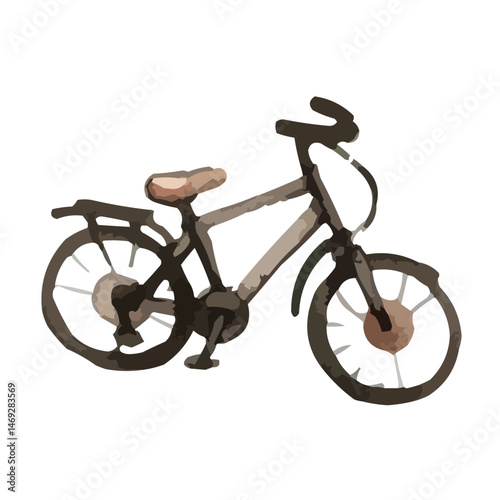 vintage bicycle isolated on white