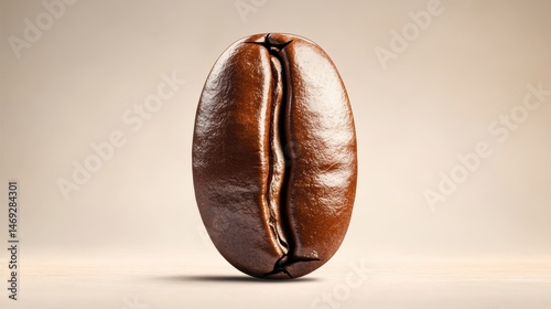 A vintage-inspired coffee bean icon, with a distressed look and earthy tones, suitable for a retro coffee shop logo design