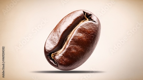 A vintage-inspired coffee bean icon, with a distressed look and earthy tones, suitable for a retro coffee shop logo design