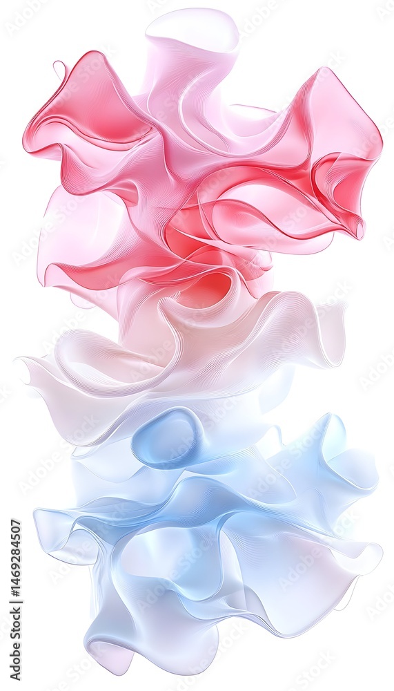 Obraz premium Abstract swirling pastel colors in a dynamic, flowing form