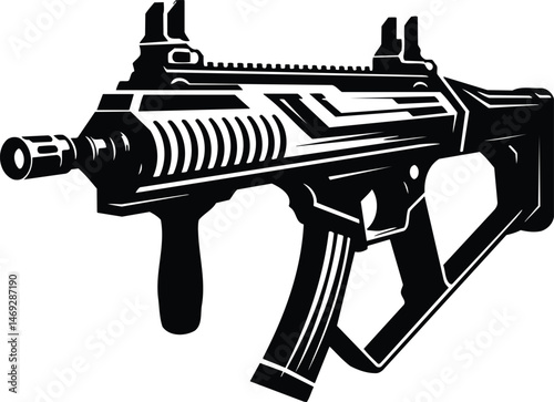 Hunting speargun black white