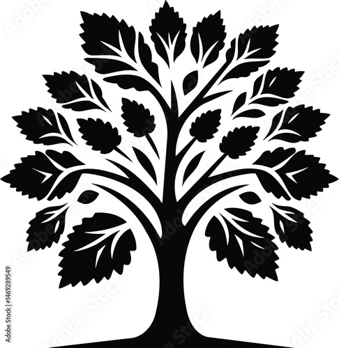 Stylized hazel tree icon