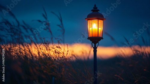 flickering candlelight during twilight background