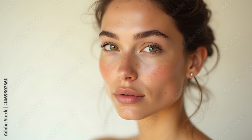 Naklejka premium Woman portrait close up