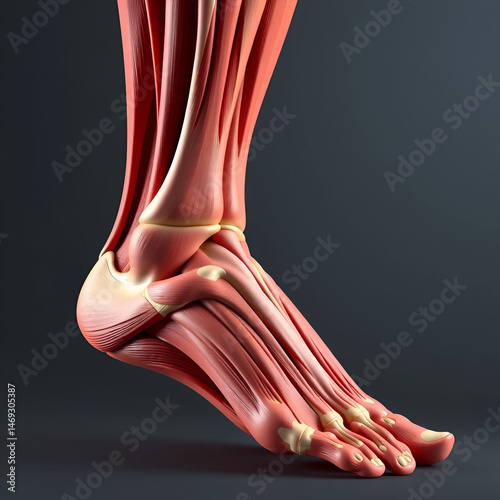 Soleus Muscle Anatomy For Medical Concept 3D Illustration