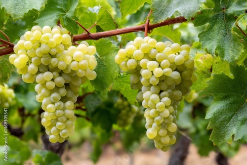 Wallpaper Mural Bunches of white grapes hanging from vine in vineyard Torontodigital.ca