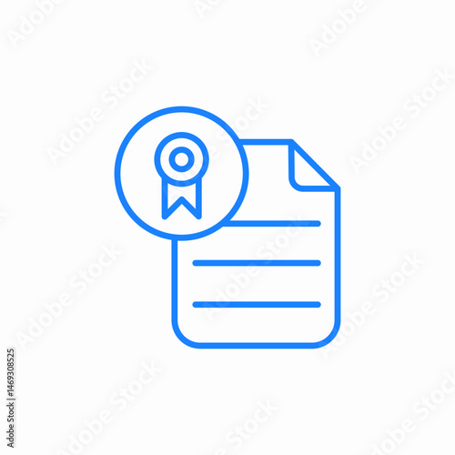 certificate document icon icon sign vector