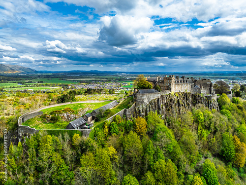 Картината върху платно Stirling Castle from a drone, Stirling, Scotland, England