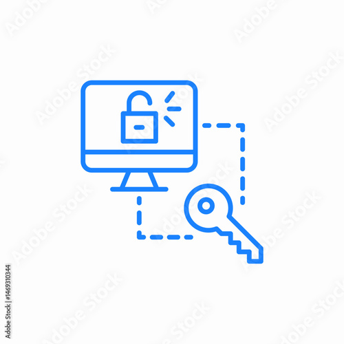 cyber security access icon sign vector