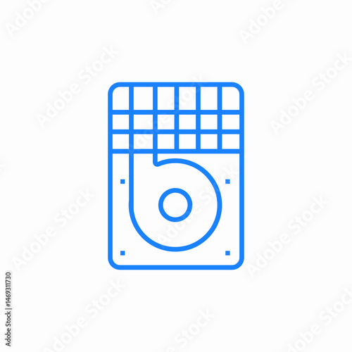 disk data analysis icon sign vector