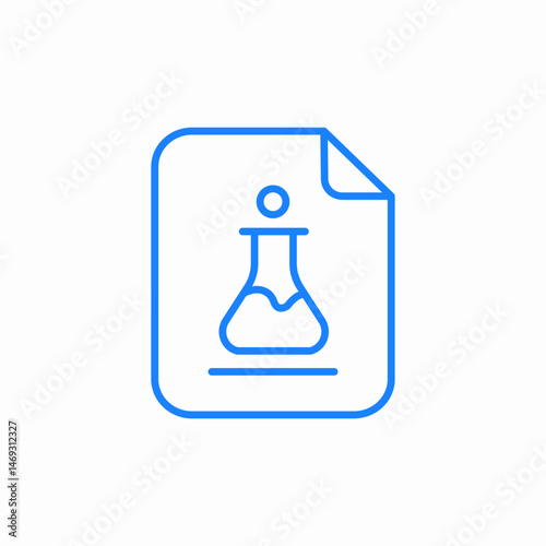 document flask science icon sign vector