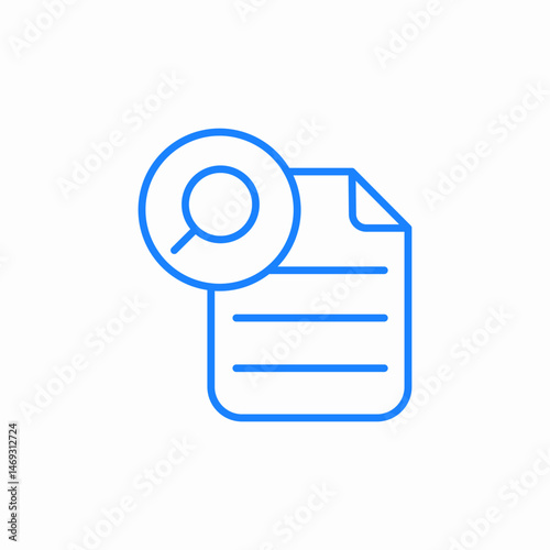 document search icon icon sign vector