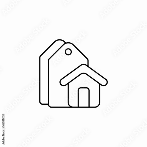 marked house icon sign vector