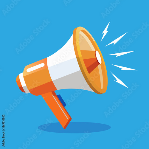megaphone on white