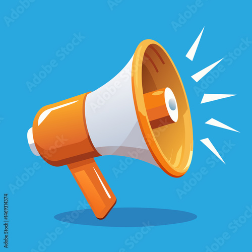 megaphone on white