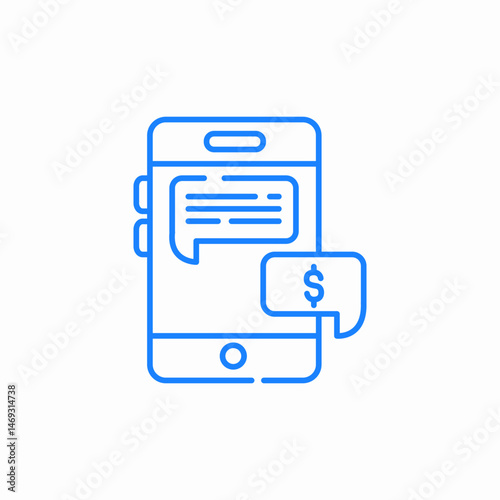mobile payment icon sign vector