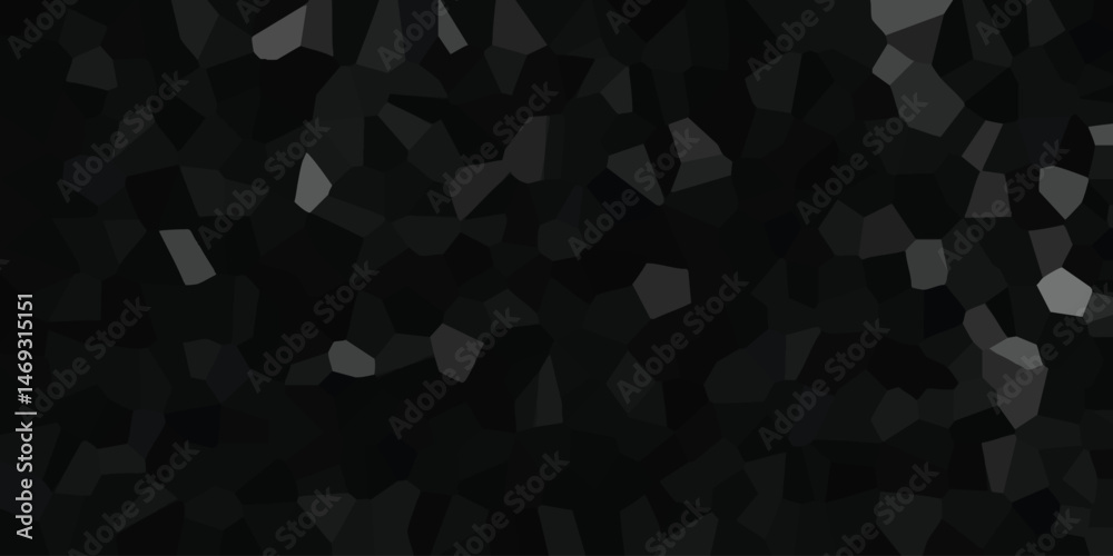 A dark pixelated mosaic representing a complex arrangement with varying shades of black and gray creating a unique pattern for a modern artistic look.