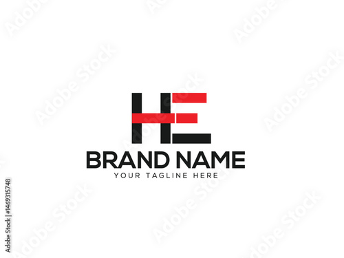 HE Letter Logo design Vector Art, Icons, and Graphics	
