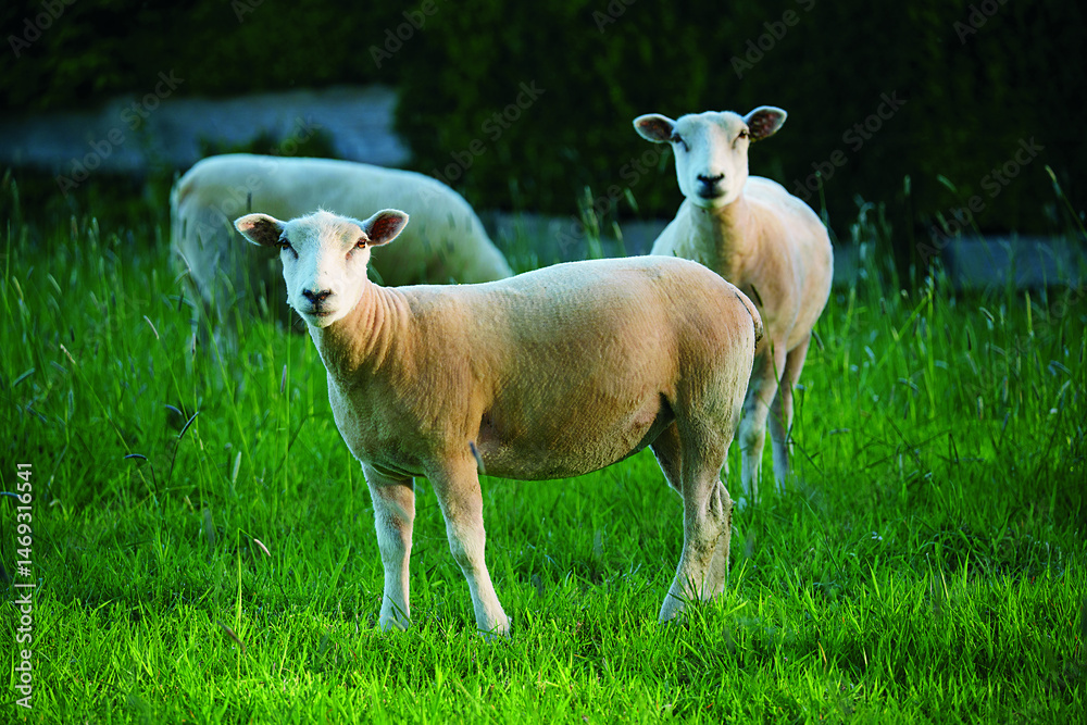 Fototapeta premium sheep in the meadow