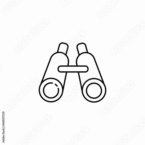 pair binoculars icon sign vector