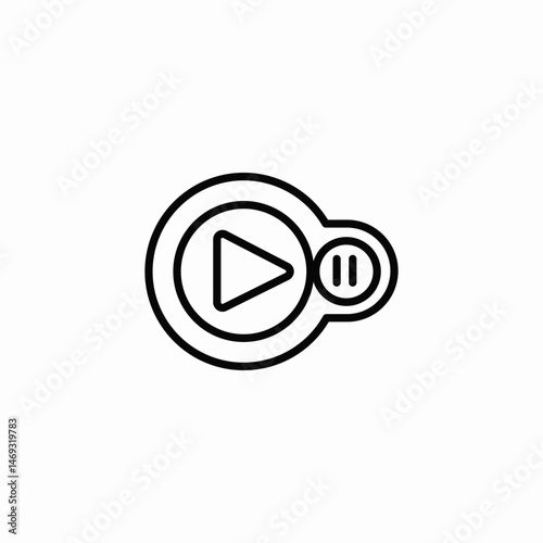 play button icon sign vector