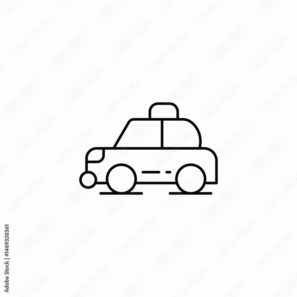 police car icon sign vector police car icon sign vector