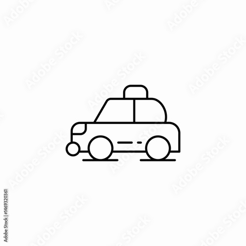 police car icon sign vector