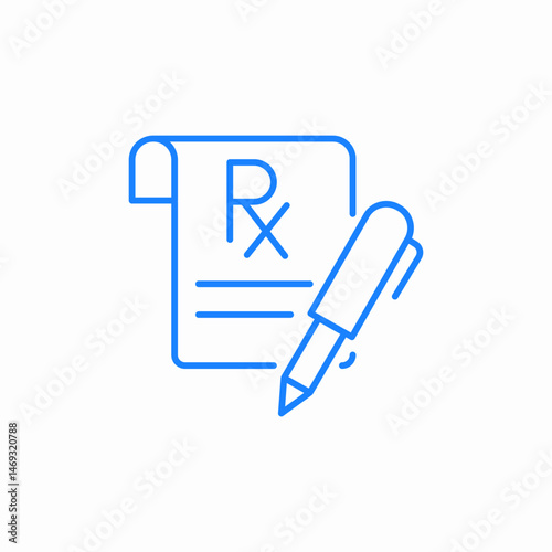 prescription form icon sign vector
