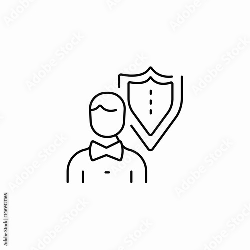 protected user icon sign vector