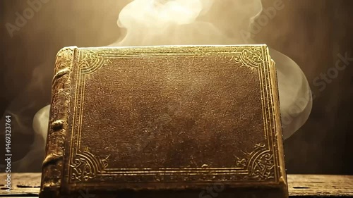 Antique Book on Wooden Surface