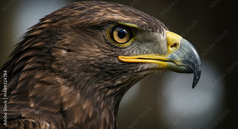 Naklejka premium Golden eagle head portrait close up