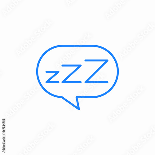 sleep bubble icon sign vector