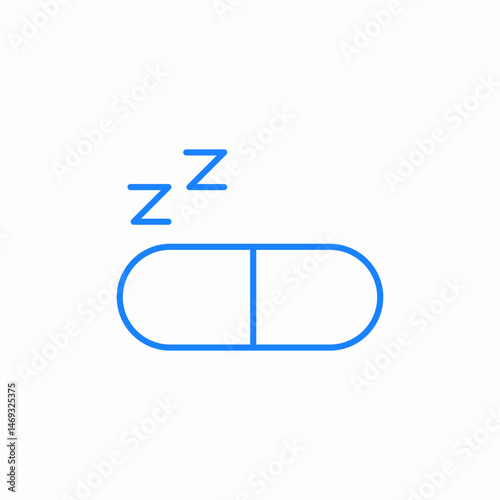 sleeping pill icon sign vector