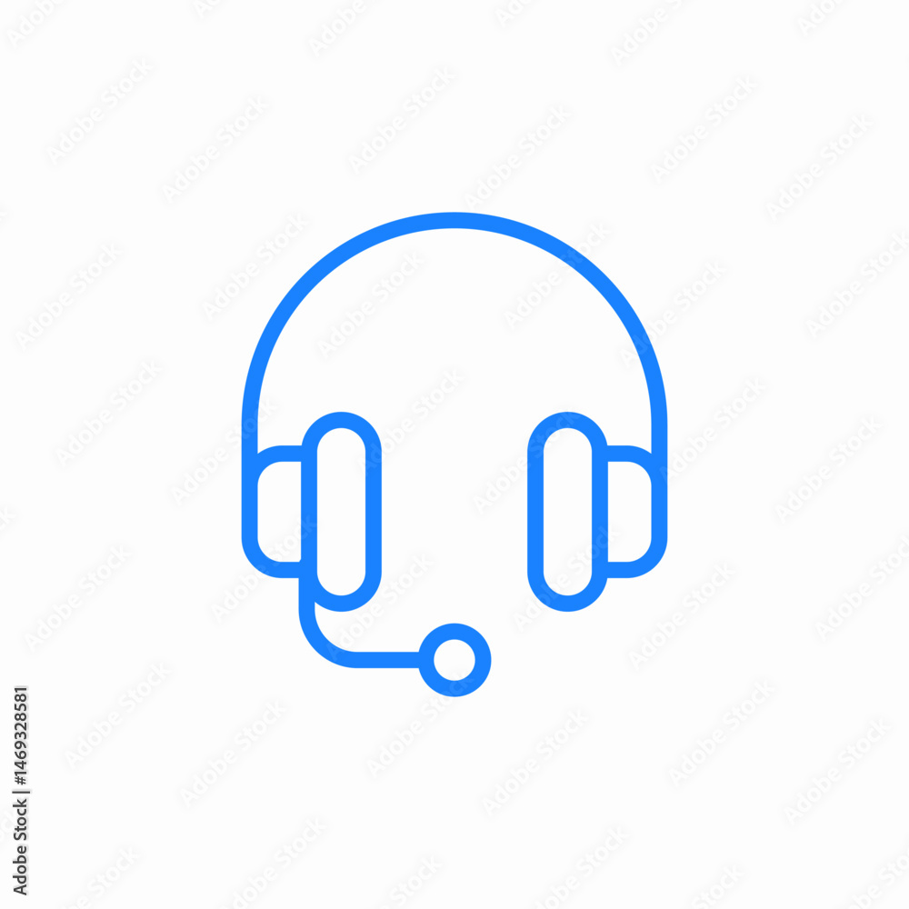 support headset icon sign vector support headset icon sign vector