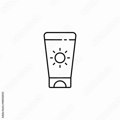sunscreen tube icon sign vector