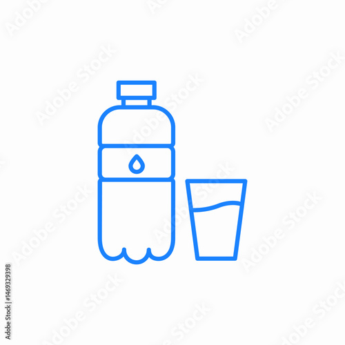 water bottle icon sign vector