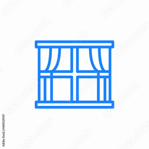 window blinds icon sign vector