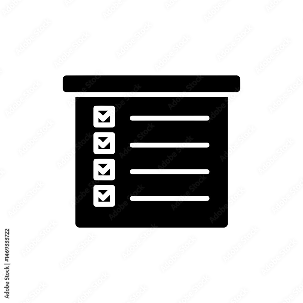 Task Board with Tick Boxes, Representing Task Completion and Work Organization